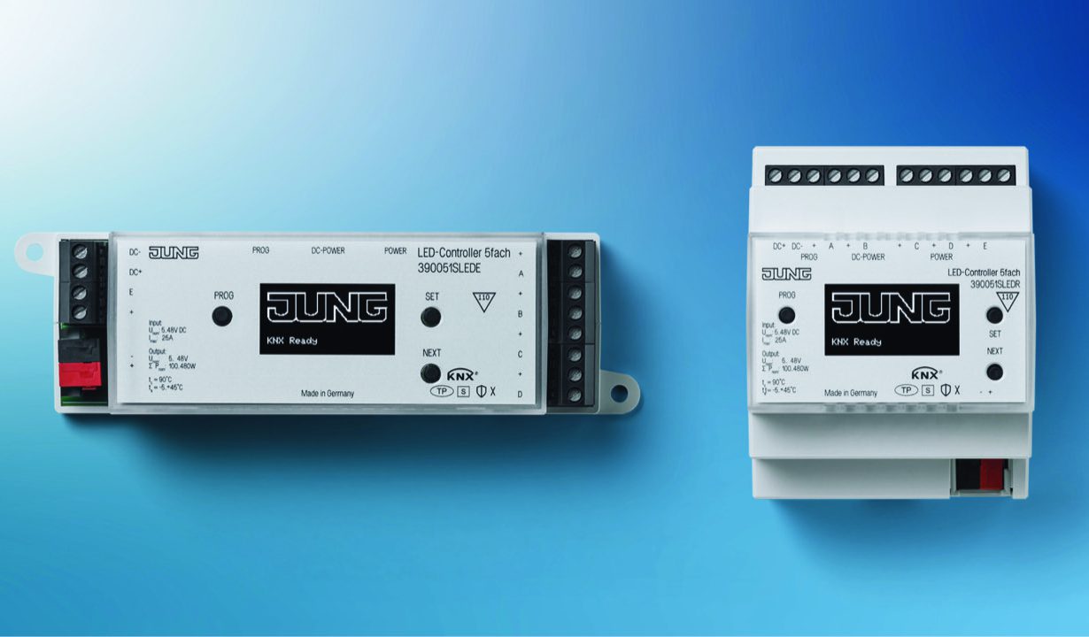JUNG lleva la luz y el color al universo KNX con su nueva gama de controladores LED