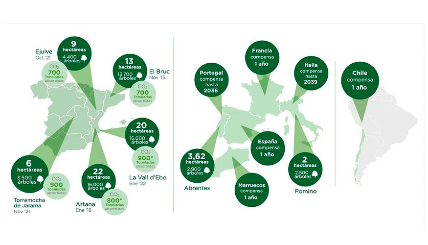 Eurofred compensa el 100% de sus emisiones de CO2 reforestando zonas incendiadas