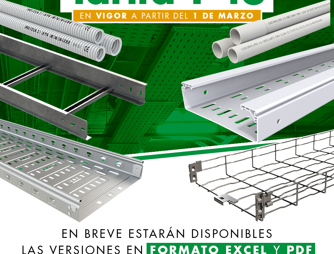 Basor Electric actualiza su tarifa de precios a la versión T-48 el nuevo listado entrará en vigor a partir del miércoles 1 de Marzo