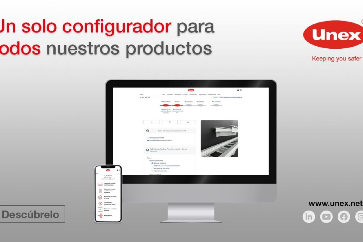 Unex presenta nuevo configurador que unifica todos sus productos y entrega una lista personalizada de materiales