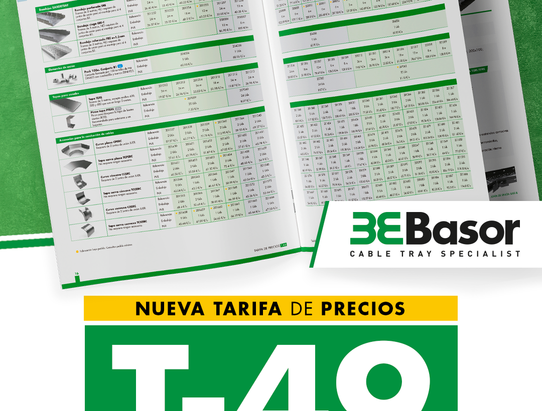 Basor Electric actualiza su tarifa de precios a la versión T-49: el nuevo listado entrará en vigor a partir del lunes 1 de Abril