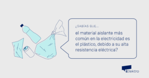 ¿Sabías que el plástico es el material aislante más común?