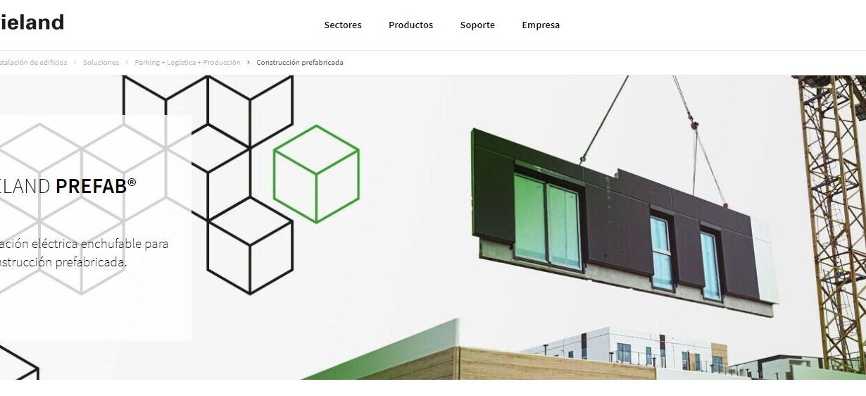 WIELAND ELECTRIC lanza nueva página web sobre la instalación eléctrica enchufable en la construcción prefabricada