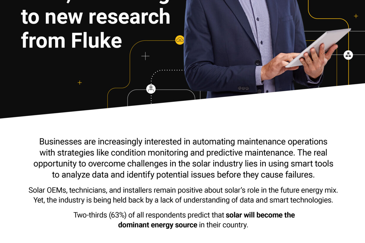 Un estudio de Fluke revela que los datos son primordiales para el futuro de la innovación y el crecimiento de la energía solar en España