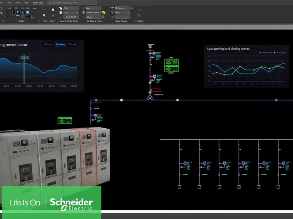 ETAP y Schneider Electric presentan el primer gemelo digital del mundo para la simulación de las necesidades energéticas de las fábricas de IA, desde la red hasta el chip, utilizando NVIDIA
